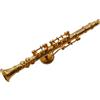 Calamita Magnete a Forma Clarinetto Oro Regalo Metallo da Frigorifero
