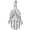 NKlaus Ciondolo in argento 925 Mano di Fatima/Occhio di Fatima 19x15mm 5022