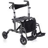 MORETTI GAYA 2.0 - ROLLATOR pieghevole in alluminio verniciato - Pedane anteriori - Doppia funzione