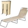 Zaino con lettino prendisole economico senza tettuccio - beige