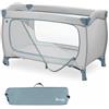 hauck Lettino Da Viaggio Sleep N Play Go Plus - Culla Neonato Fino a 15kg - Letto Pieghevole 120x60, Borsa Inclusa, Ampia Apertura - Box Bambini Compatto, con Ruote Integrate - Dusty Blue