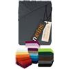 npluseins Lenzuolo con angoli classico in jersey - tanti colori e misure - 100% cotone 159.192, 90-100 x 200 cm, antracite