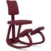 Varier Variable Plus Monocromo Plum Sedia Ergonomica Kneeling Posturale con Schienale Home Office 10 Anni Garanzia