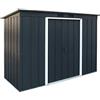 Duramax ECO Tetto da giardino in metallo zincato a caldo, 8 x 4 Pent Roof, Anthracite