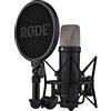 RØDE NT1 5th Gen Black Microfono a condensatore da studio a diaframma largo di quinta generazione con uscite XLR e USB, supporto antiurto e filtro antipop per musicale, registrazione vocale
