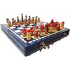 Master of Chess Scacchiera in Legno "MATRYOSHKA " 42 cm - Pittura a Mano Grandi Scacchiera Portatile - Set di Scacchi Pieghevoli per Bambini e Adulti