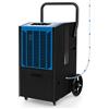 RELAX4LIFE Deumidificatore Commerciale 66L/giorno, Adatto fino a 418㎡, Deumidificatore Portatile, Timer 24H, Pratiche Ruote e Maniglie, per Cantine, Magazzini, Fabbriche (Blu | 66L/Giorno)