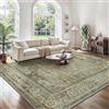 GENIMO - Tappeto Vintage 200x290cm - Antiscivolo, Resistente, Facile da Pulire - Per Soggiorno, Sala da Pranzo, Corridoio - Salvia