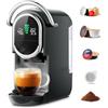 CAPXSNOB Magician1 Mini Macchina da Caffè Cialde 5in1 per Nespresso Originali, Dolce Gusto, Lavazza A Modo Mio, ESE 44 Cialde e Caffè Macinato, 20 Bar, 1450W, Display LED, Acqua Regolabili 7 Livelli (Grigio)