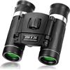 OFFCUP Binocolo 200x25 Professionale, Mini Binocolo Compatto Impermeabile con Custodia, per Birdwatching, Teatro, Concerti, Caccia e Sport