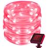 cuzile Luci solari Catene luminose Stringa LED Impermeabile IP65 da 7 metri con Livello di Luminosità 50 per Uso Interno ed Esterno per Decorazioni Festive e Natale rosso (rosso)