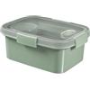 Curver KETER - Scatola alimentare rettangolare 1,2 l con posate, Smart Eco Line - 100% riciclata e riciclabile, 100% ermetica, ergonomica e resistente, conserva la freschezza dei vostri alimenti - verde