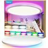 Taipow Plafoniera Led Soffitto, 24W 2160LM Lampada da Soffitto con Telecomando, Moderno 3000K-6500K 7 RGB Colore Plafoniere da Soffitto per Soggiorno Camera da Letto Cucina Bagno Balcone - Ø30cm