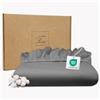 Ferò Lenzuolo con Angoli Una Piazza e Mezza Francese 140x200, Raso di Cotone Premium 300TC, Proteine della Seta, Design Italiano, Lenzuola Una Piazza e Mezza, coprimaterasso 140x200, Grigio
