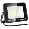 YOJZMA 20W LED Flood Light Outdoor, 2000LM Luci esterne 6000K Bianco luce diurna IP66 Luci di sicurezza impermeabili per giardino, garage, cortile, campo sportivo, patio, vialetto portico
