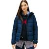 Tommy Jeans Giacca imbottita da donna TJW SLIM LW con cappuccio DW0DW20959 piumino, blu (Dark Night Navy), S, BLU (Dark Night Navy), S
