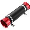 A ABSOPRO Tubo Aspirazione Aria 76mm 3 Rosso 1 pz Per Aria Fredda Turbo | Materiale: Alluminio E Gomma. Colore: Nero. Lunghezza: 80cm. Dim: 32.5x9cm. Uso: Condizionatore O Freni. Include 2 Morsetti.