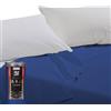 Happidea - Lenzuolo Sopra Piano, 100% Cotone, Tinta Unita, Made in Italy, Pack Barattolo Riutilizzabile, Singolo, 160x290, Blu Royal