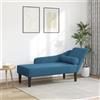 Gecheer Chaise Longue con Cuscini Blu in Velluto, Divano Moderno 2 Posti Imbottito per Soggiorno/Ufficio, Divano Letto 2 Posti, L4007587