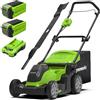 Greenworks 40V Tagliaerba a Batteria per Prati Fino a 500m², Ampiezza di Taglio 41cm, Sacca da 50L CON Due Batterie 40V 2Ah e 1 Caricabatterie-G40LM41K2X + Greenworks Lama di Ricambio da 41 cm