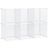 HOMCOM Mobile Scarpiera Modulare Salvaspazio per Interni con Design Impilabile, 6 Cubi in Plastica PP, 65x32x95cm, Trasparente
