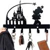 Viiluuxr Portachiavi Da Parete 6 Ganci Appendiabiti Cappotto Regalo di Halloween Topolino dei cartoni animati Decorazioni Multifunzione da Cucina Ingresso Porta Appendichiavi da Muro Ganci.
