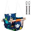 Katomi Modello di Dinosauro Altalena per Bambini,Altalena in Legno per Bambini+ CINTURA DI SICUREZZA, Altalena per Bambini e Giardino per Bambini Indoor Outdoor …