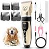 Coldspot Kit per la toelettatura dei cani, ricaricabile a basso rumore, tagliaunghie per animali domestici, kit professionale resistente con 4 pettini guida e spazzola per la pulizia delle unghie