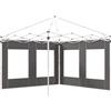 Outsunny Set 2 Pareti Laterali per Gazebo 3x6m e 3x3 m, Teli per Gazebo in Tessuto Oxford con Finestre e Cerniere, 295x195cm, Grigio