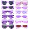 Dwenarry 12 Pack Occhiali da Sole Donna Viola Retrò Anni '90 Moda Set di Occhiali da Sole da Festa per Donne