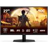 AOC Gaming Q27G42XE Monitor Quad HD da 27 pollici, 180 Hz, 1 ms, FreeSync Prem., G-Sync comp., HDR10 2560x1440, 2x HDMI 2.0, 1x DisplayPort 1.4 nero, 27 pollice QHD, Regolazione altezza - Gsync
