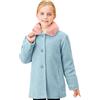 SOLOCOTE Cappotto Invernale in Lana per Ragazze, Giacca Trapuntata in Cotone, Colletto in Pelliccia, Chiusura a Bottoni Viola 6 anni