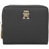 Tommy Hilfiger Donna Portafoglio Soft Logotape Piccolo, Nero (Black), Taglia Unica
