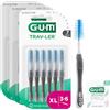 GUM TRAV-LER Scovolini interdentali | manico flessibile | pulizia profonda tra i denti e rimozione della placca | 2.6 mm, ISO 7 | Taglia XL | Confezione 3x6 (+ 1 campione omaggio)
