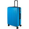SKPAT - Valigia 23Kg da stiva capiente Valigia rigida XL con ruote silenziose Valigia espandibile Trolley Grande Rigido leggero ideale per viaggi lunghi con Lucchetto a combinazione, Blu elettrico