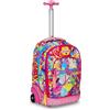 Mitama Trolley Run Scuola Butterfly,Doppio Scomparto, Rosa, Scuola Elementare e Tempo Libero, Bambina Ragazza