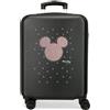 Disney Joumma Mickey Studs Valigia da cabina nera 38 x 55 x 20 cm Rigida ABS Chiusura a combinazione laterale 35 l 2 kg 4 ruote doppie bagaglio a mano, Nero, Valigia cabina