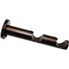 Gardinia Supporto Combinato per bastoni per Tende Ø 25/25 mm, Due Vie, Aperto, Linea Windsor, 8/6 cm, Metallo, Bronzo