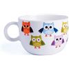 Excelsa Animals Tazza Thè Gufo, 200 ml, Porcellana, Bianco