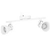 Eglo Lampada da soffitto Seras 1, lampada da soffitto a 2 luci industriale, classica, faretti da soffitto in acciaio, lampada da soggiorno bianca, lampada da cucina, spot con portalampada GU10
