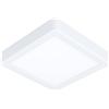 Eglo LED Lampada da soffitto Fueva 5, L x P 16 cm, lampada da montare a soffitto a 1 luce in acciaio con superficie luminosa in plastica, lampada da soffitto bianca, LED luce calda