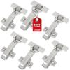SOTECH-SMOOTH Cerniera a scodellino T52 con chiusura soft-close Cerniere per porte con ammortizzatore con angolo di apertura di 105°, scodellino Ø 35 mm (6 pezzi/cerniera ad angolo)