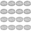 QUARKZMAN 16Pz 50mm/1.97 Griglia di Ventilazione Rotonda, Griglia Aerazione in Plastica, Griglia Aerazione Tonda con Fori a Maglie per Bagno Cucina Armadio Guardaroba, Grigio Chiaro