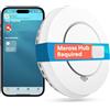 Meross Rilevatore Fumo con Homekit Smart WiFi, Hub meross richiesto, Allarme antifumo per casa e Rilevatore di Fumo WiFi Rilevamento automatico, EN 14604, per Cucina, Seminterrato, Corridoio