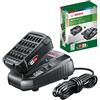 Bosch Home and Garden 1600A00K1P Starter Kit Batteria al Litio piu' Stazione di Ricarica, 18 V, 2.5 Ah