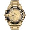 Diesel Orologio Mr. Daddy da uomo, Movimento multifunzionale al quarzo a tre lancette con cinturino in acciaio inossidabile, 54 mm, Tono oro arrugginito