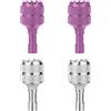 lasuroa 4 Pezzi Stick per Controller per Droni, Alluminio Joystick per Droni Staccabile Bilanciere per Pollice Ricambio per DJI Mini 3 PRO DJI Controller RC Smart Accessori (Argento, Viola)