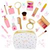 Joellfuner Set Trucchi Legno Bambina, Trousse Trucchi Bambina, Set Trucchi Finti con Elastici per Capelli, Fermagli per Capelli, Tatuaggi Finti, Giochi Legno Regalo, Bambini Ragazza 3 4 5 6 7 Anni
