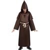 AUYAO Costume da Monaco Bambino, Medievale Halloween Monaco Sacerdote Accappatoio, Cosplay Costume Robe Mantello con Cappuccio, Abito Costume Monaco Saio Vestito da Monaco per Halloween Carnevale-130