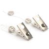 CKB Ltd 50 x Crocodile Clips Metal/Plastic for ID Badge Holder Strap 85 x 13mm Metal Clip a Pinza Cromato con fermaglio